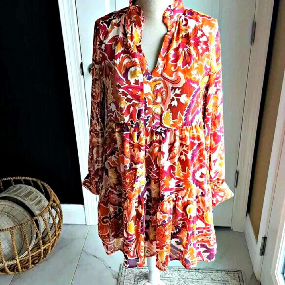 NWT! GORGEOUS BOHO FLORAL DRESS SZ M